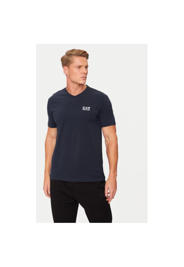 EA7 Tricou barbati - Emporio Armani 304213014 - Bumbac - Albastru - Albastru