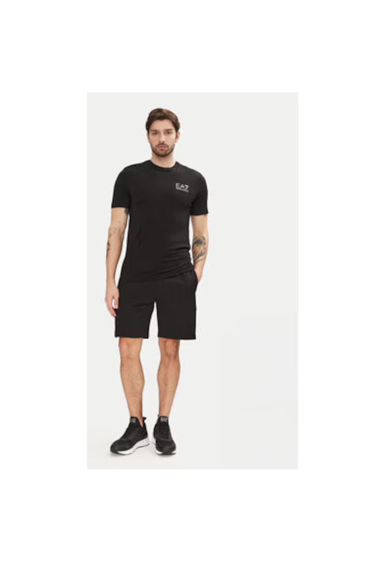 EA7 Tricou barbati Emporio Armani - 7M000299 AF13739 - Viscoza/Poliamida - Negru - Negru