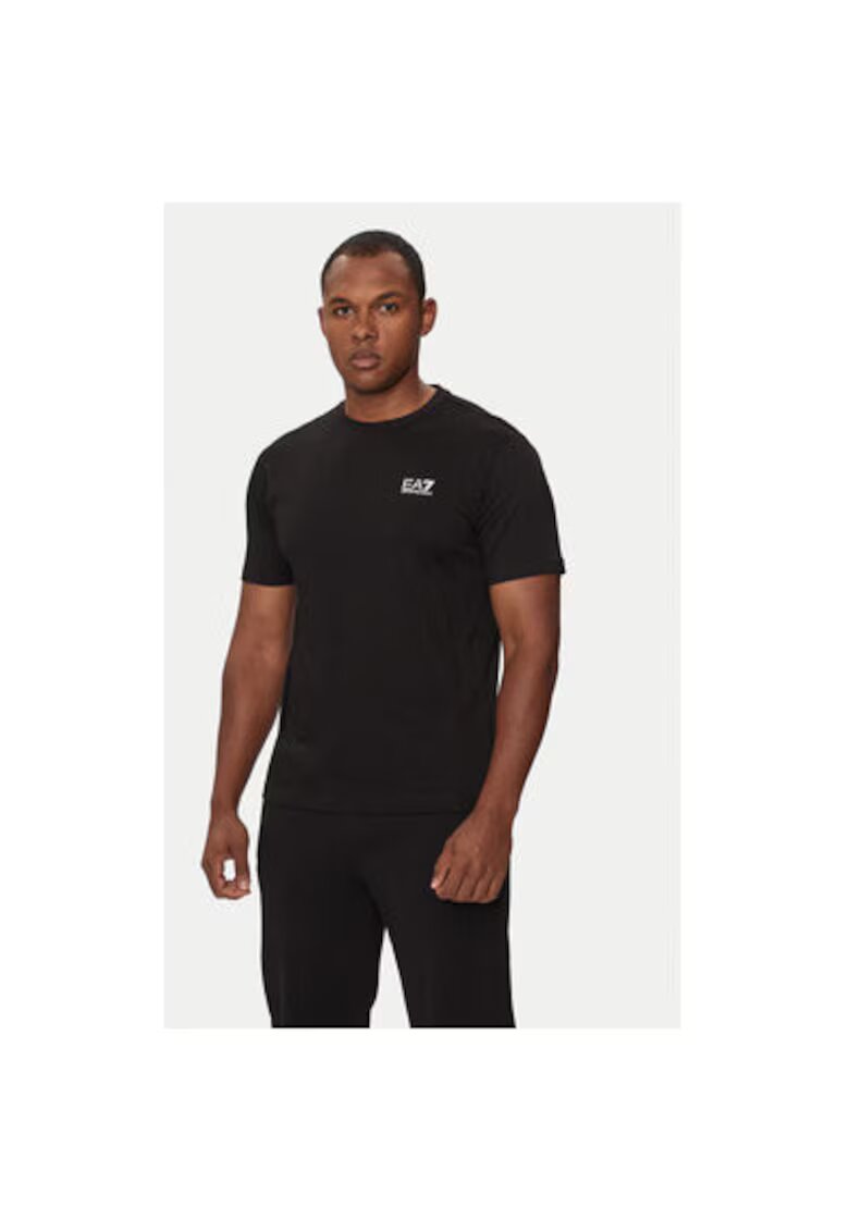EA7 Tricou barbati Emporio Armani - 8NPT25 PJVPZ - Sintetic - Negru - Negru