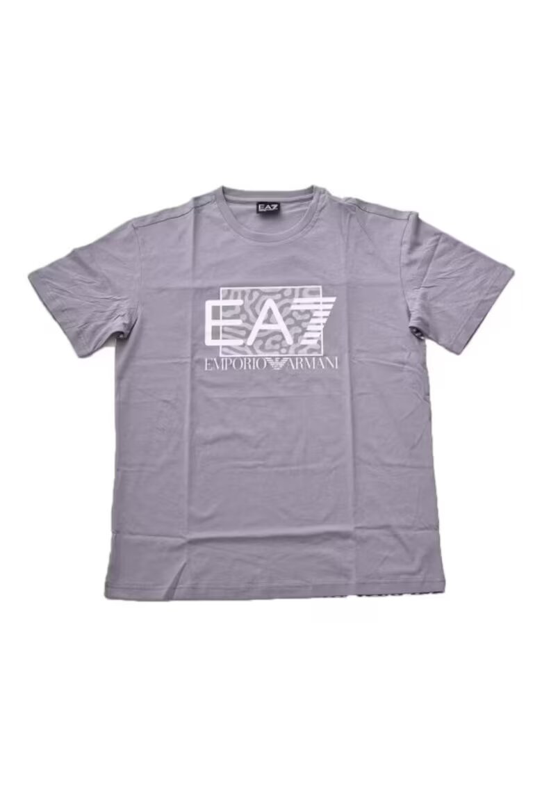 EA7 Tricou cu logo contrastant pe piept