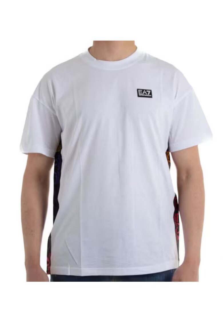 EA7 Tricou cu logo discret - - Alb