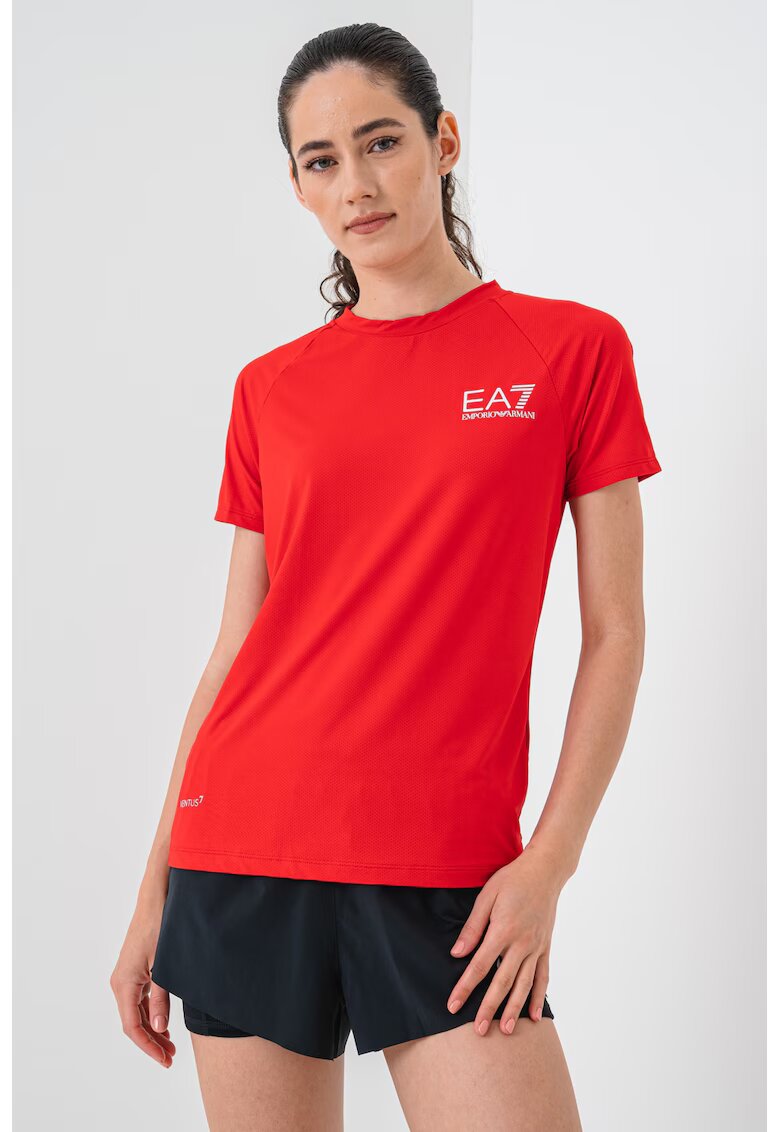 EA7 Tricou cu maneci raglan - Rosu