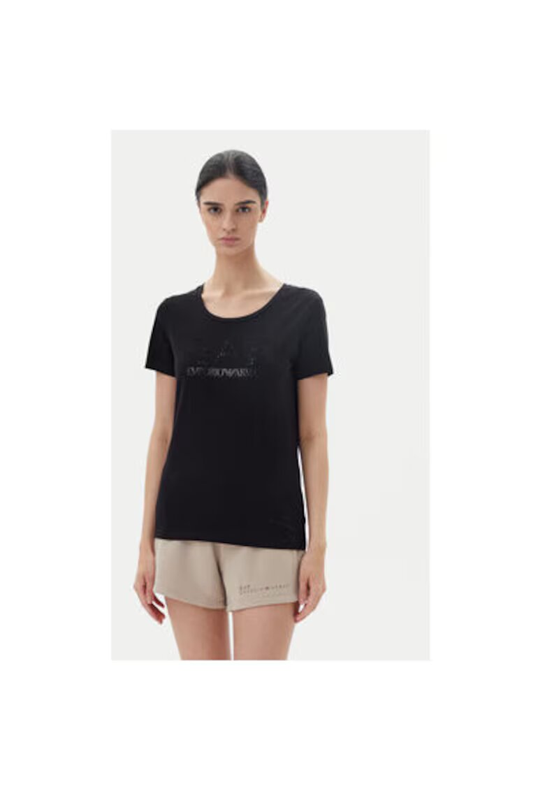 EA7 Tricou dama Emporio Armani - 7W000094 AF10373 - Bumbac - Negru - Negru