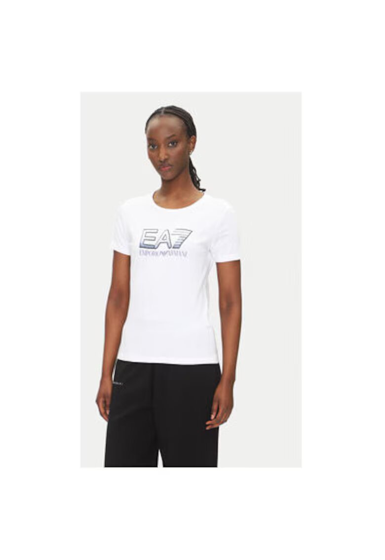 EA7 Tricou dama Emporio Armani - 7W000183 AF10373 - Bumbac - Alb - Alb