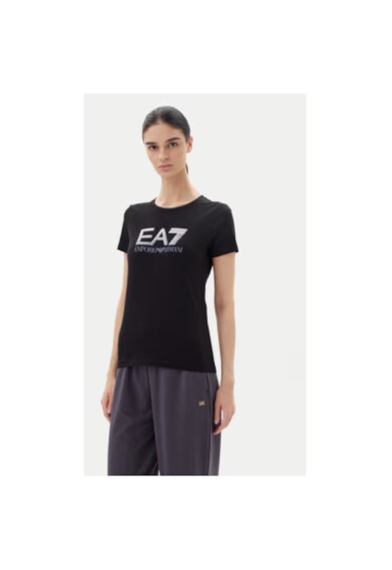 EA7 Tricou dama Emporio Armani - 7W000183 AF10373 - Bumbac - Negru - Negru