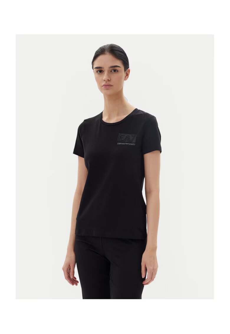 EA7 Tricou dama Emporio Armani - 7W000492 AF10373 - Bumbac - Negru - Negru