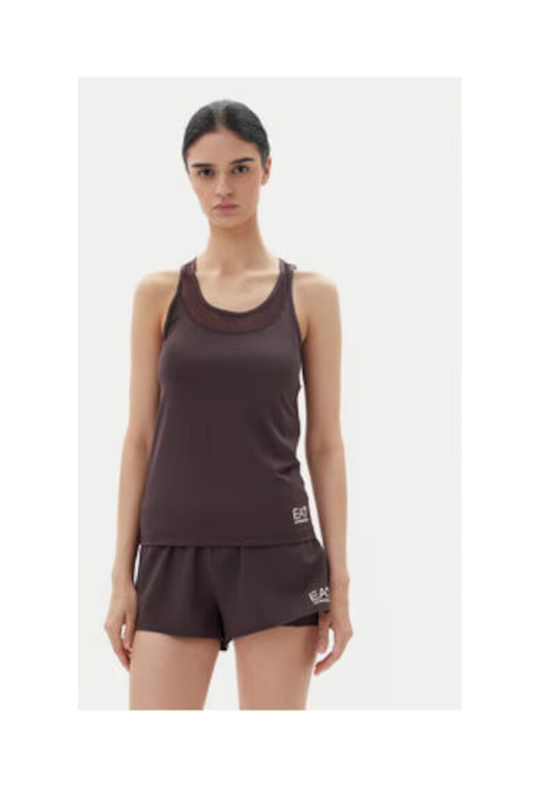 EA7 Tricou dama - Emporio Armani 85% poliester - maro - elastan -