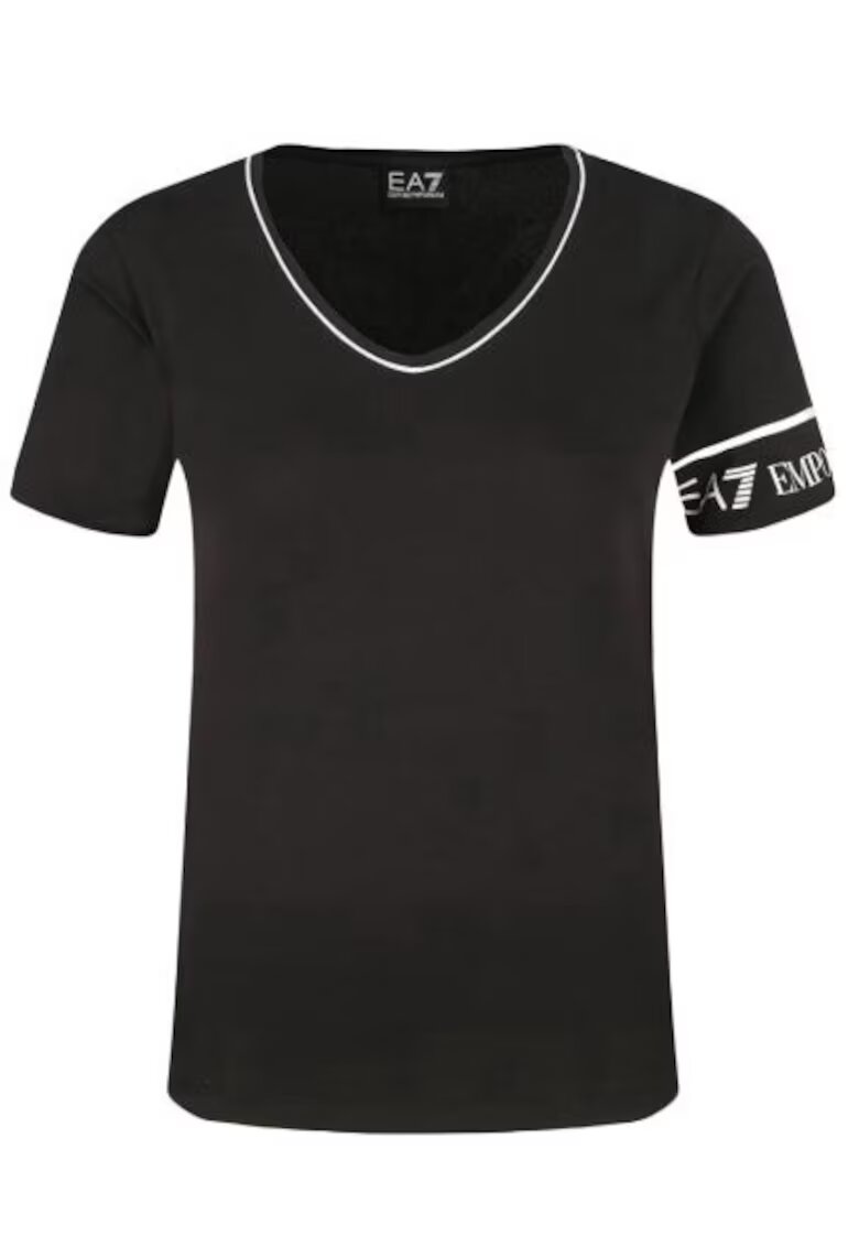 EA7 Tricou din amestec de bumbac cu decolteu in V -
