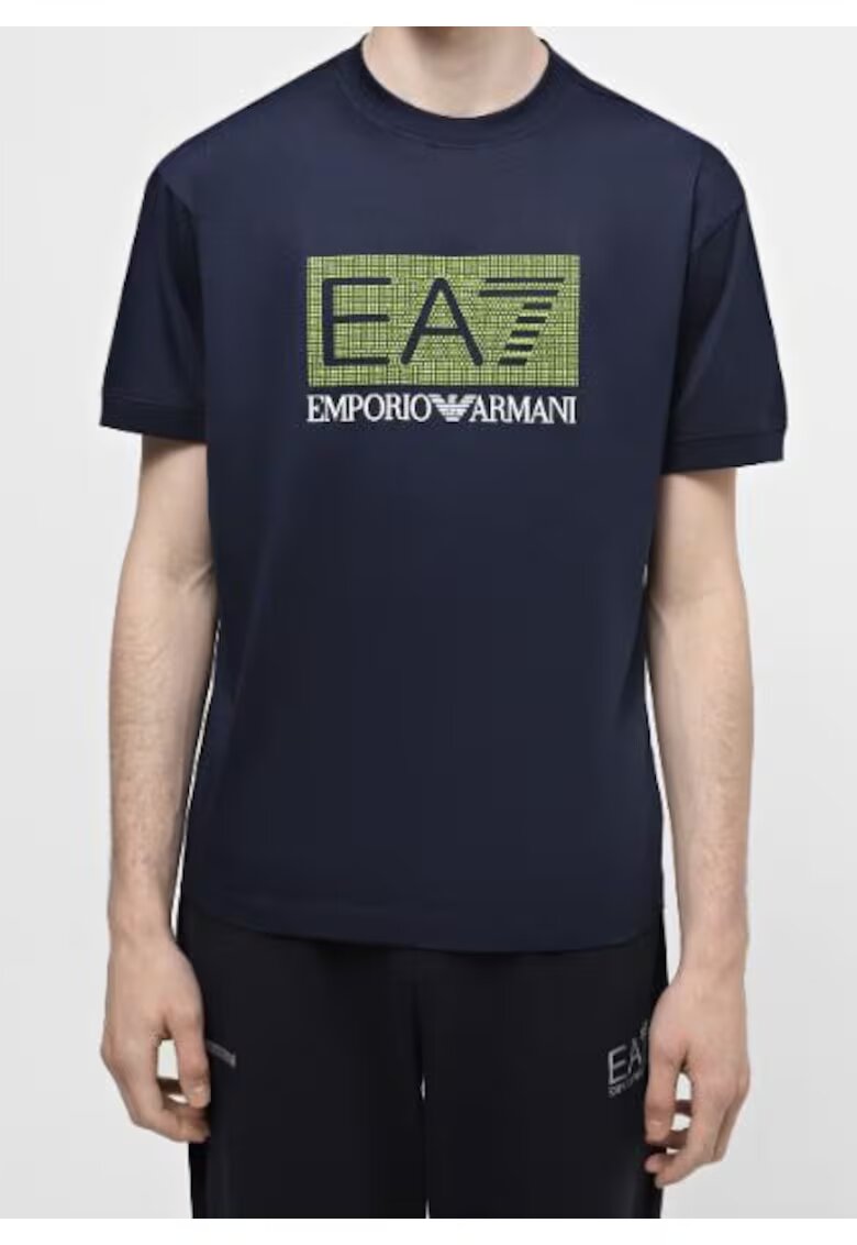 EA7 Tricou din bumbac cu imprimeu logo -