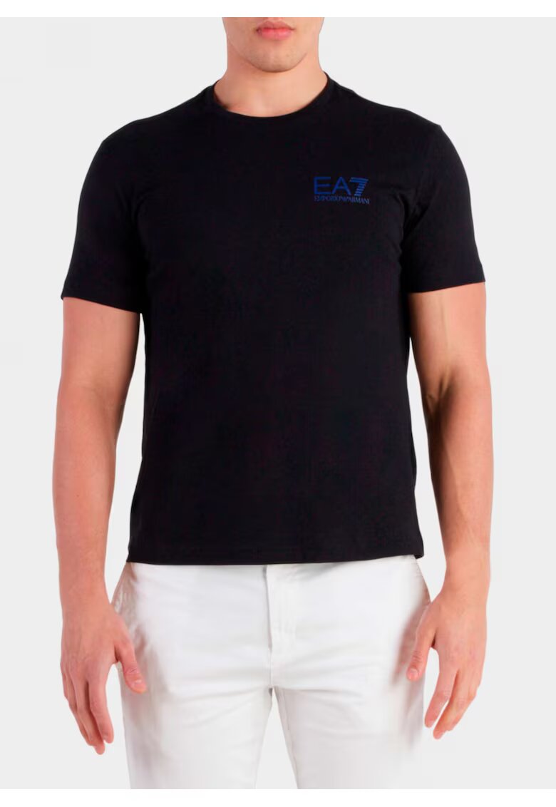 EA7 Tricou din bumbac cu logo pe piept -