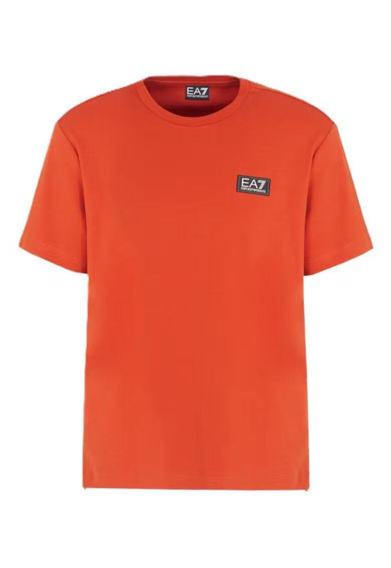 EA7 Tricou pentru Barbati - m tape m tee ss zip - 7M000516-AF14616-U3012 - 128 CM - Rosu