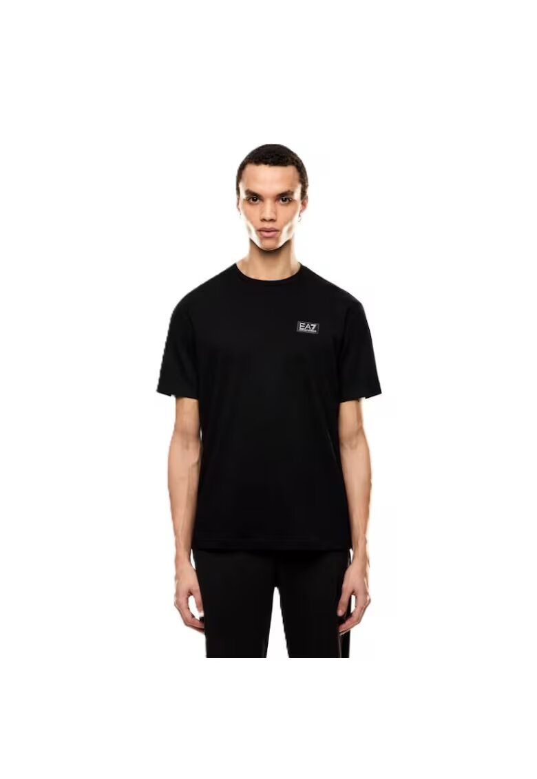 EA7 Tricou pentru Barbati - m tape m tee ss zip - 7M000516-AF14616-UC001 - Negru - Negru