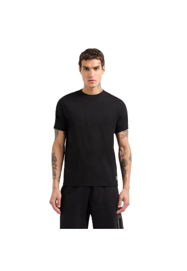 EA7 Tricou pentru Barbati - m tape tee ss - 7M000138-AF10375-U8106 - Negru - Negru