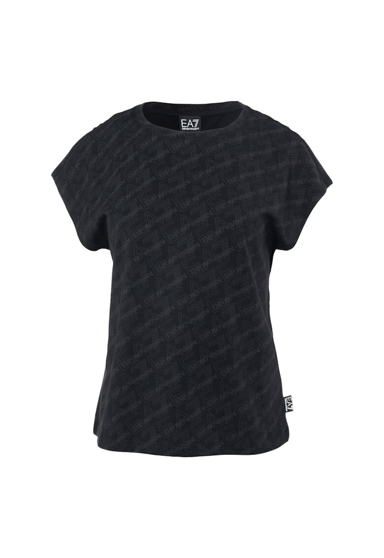 EA7 Tricou pentru Femei - w tee ss allover - 3DTT04-TJUBZ-1200 - Negru - Negru
