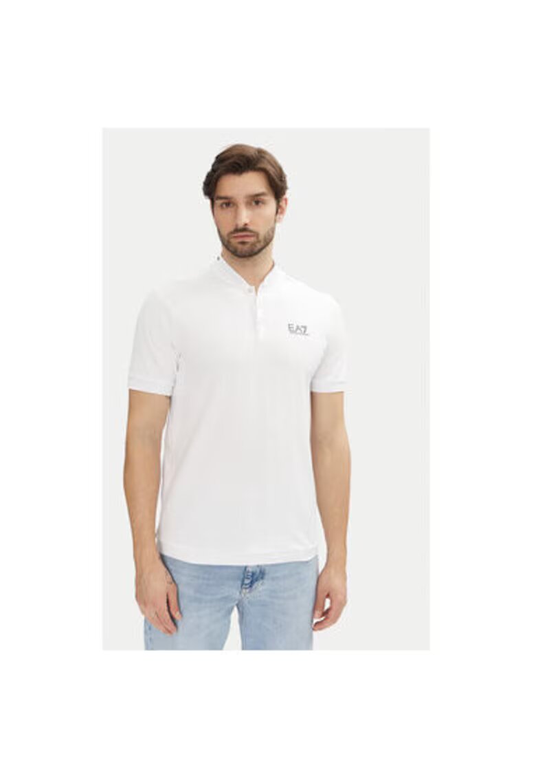 EA7 Tricou polo barbati Emporio Armani - 7M000183 AF13511 - Bumbac - 467945 - Alb