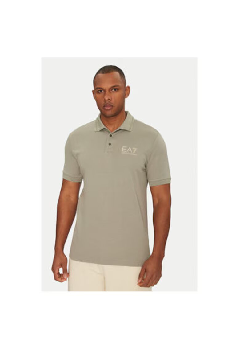 EA7 Tricou Polo barbati Emporio Armani - 7M000300 AF13739 - Viscoza/Poliamida - Gri - Gri