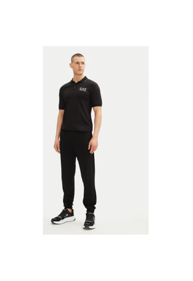 EA7 Tricou Polo barbati Emporio Armani - 7M000300 AF13739 - Viscoza/Poliamida - Negru - Negru