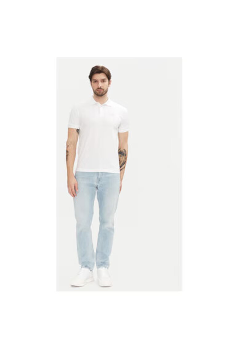 EA7 Tricou Polo barbati Emporio Armani - 8NPF14 PJVQZ - Bumbac/Elastan - 3XL INTL - Alb