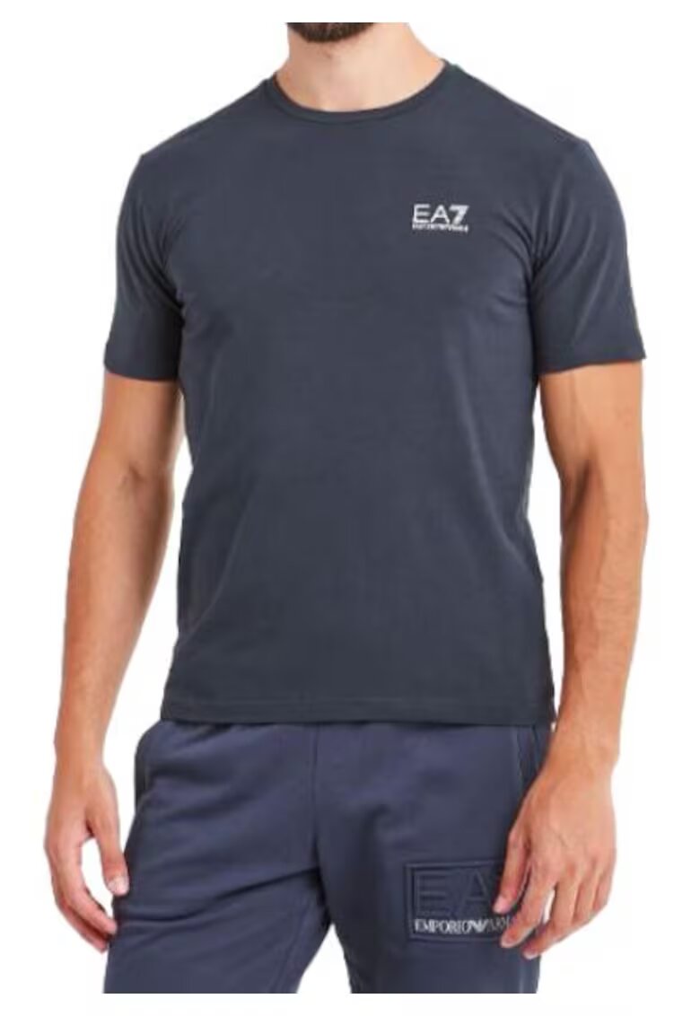 EA7 Tricou regular fit cu detaliu logo -