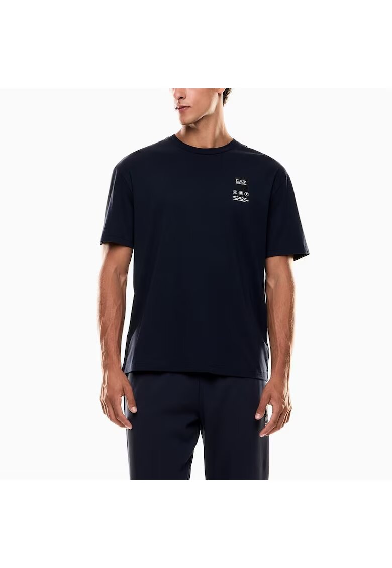 EA7 Tricou train logo series m tee ss - Albastru