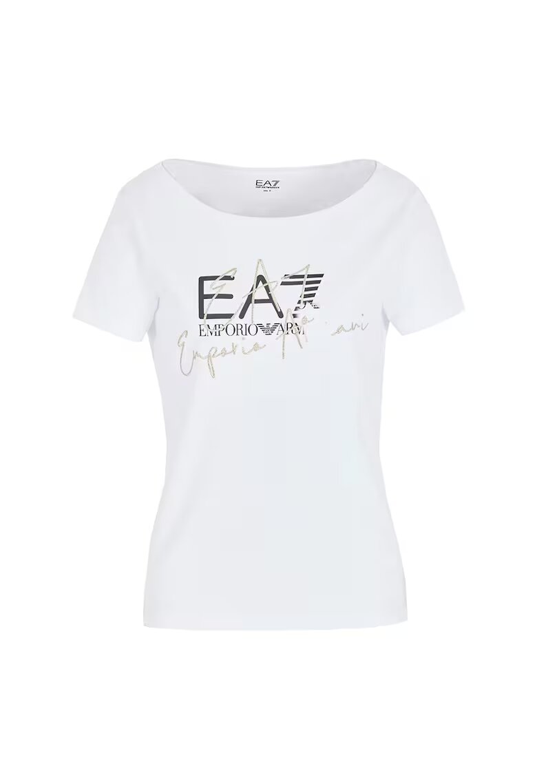EA7 Tricou W Handwritten Tee Crossover - 3RTT30-TJDLZ-1100 - Femei - Alb - Alb