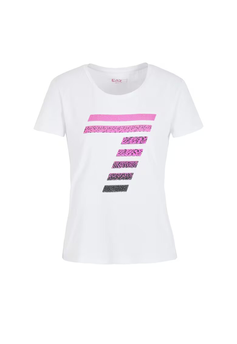 EA7 Tricou W Tee Ss Rn Big Logo Crossover - 3RTT44-TJFKZ-1100 - Femei - Alb - Alb