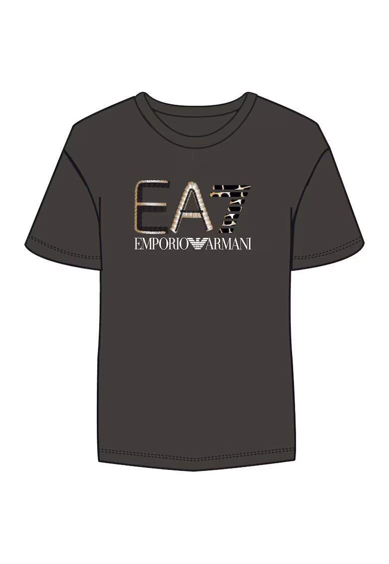 EA7 Tricou W Tee Ss Rn Fancy Crossover - 3RTT36-TJDZZ-1200 - Femei - Negru - Negru