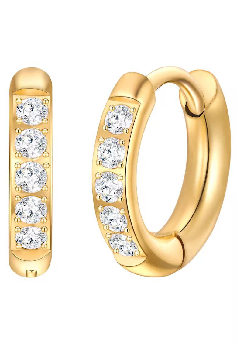 Eastside Cercei placati cu aur de 14K si cu zirconia - Auriu