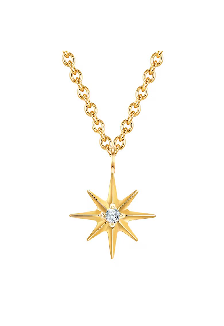 Eastside Colier placat cu aur de 14K - cu pandantiv stea - Auriu