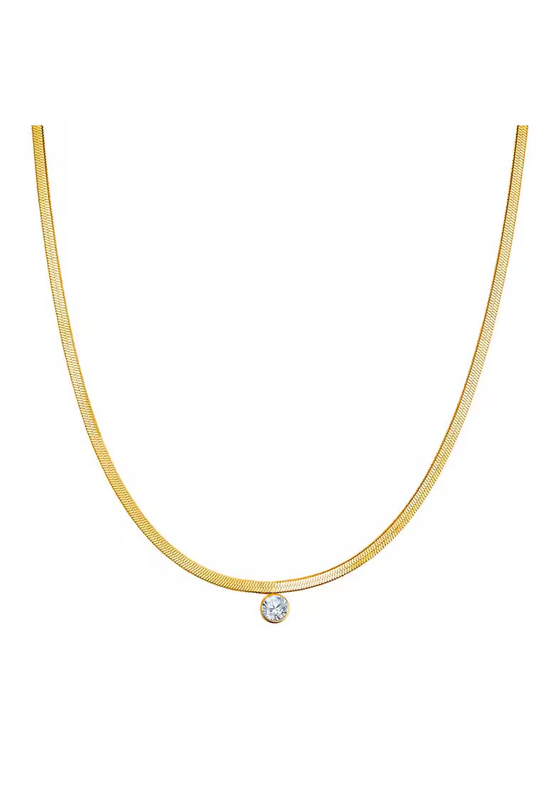 Eastside Colier placat cu aur de 14K si decorat cu zirconiu - Auriu