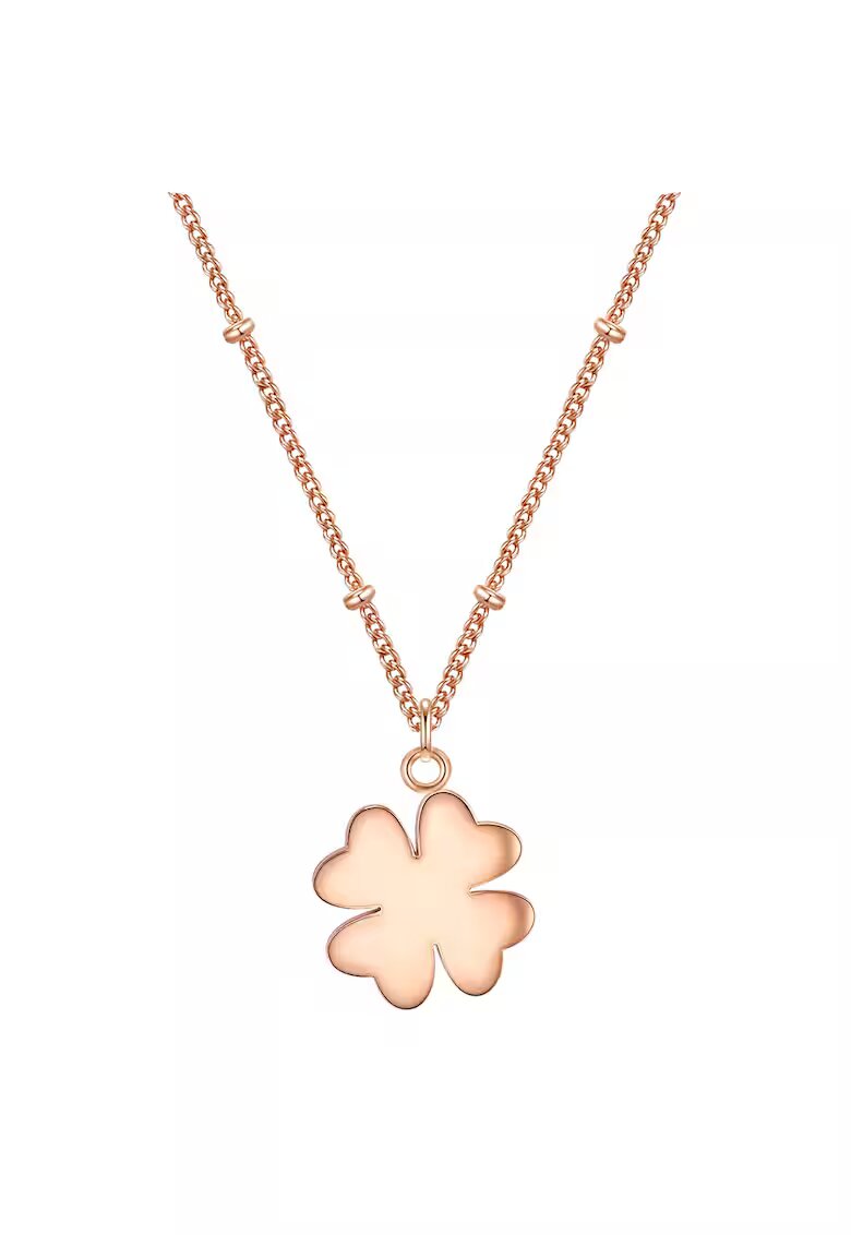 Eastside Colier placat cu aur de 18K - cu pandantiv trifoi - Auriu rose