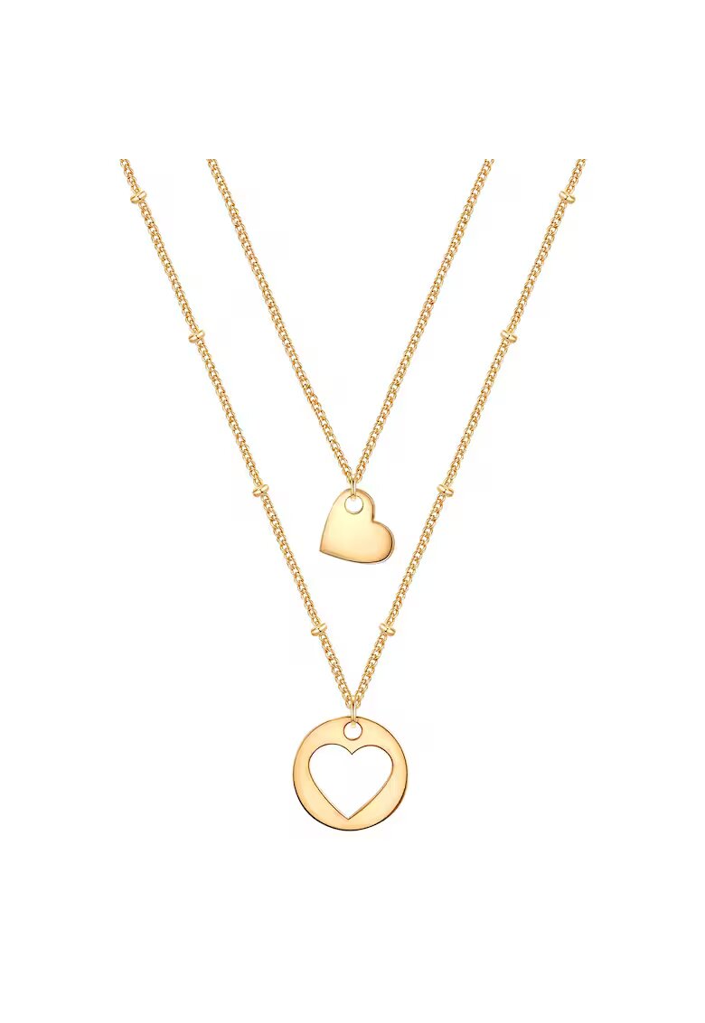 Eastside Set de coliere placate cu aur de 14K - 2 piese - Auriu