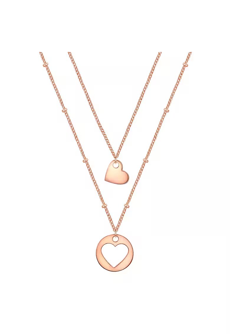 Eastside Set de coliere placate cu aur de 14K - 2 piese - Auriu rose