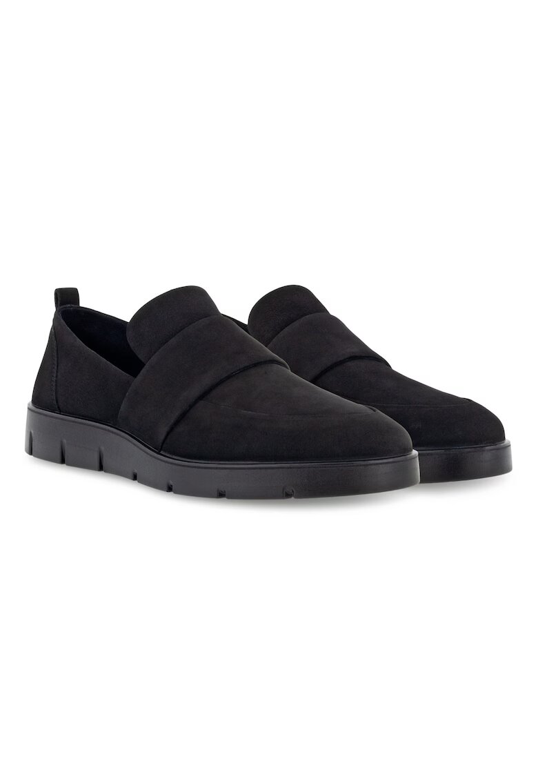 ECCO Mocasini dama - Piele nabuc - Negru - Negru