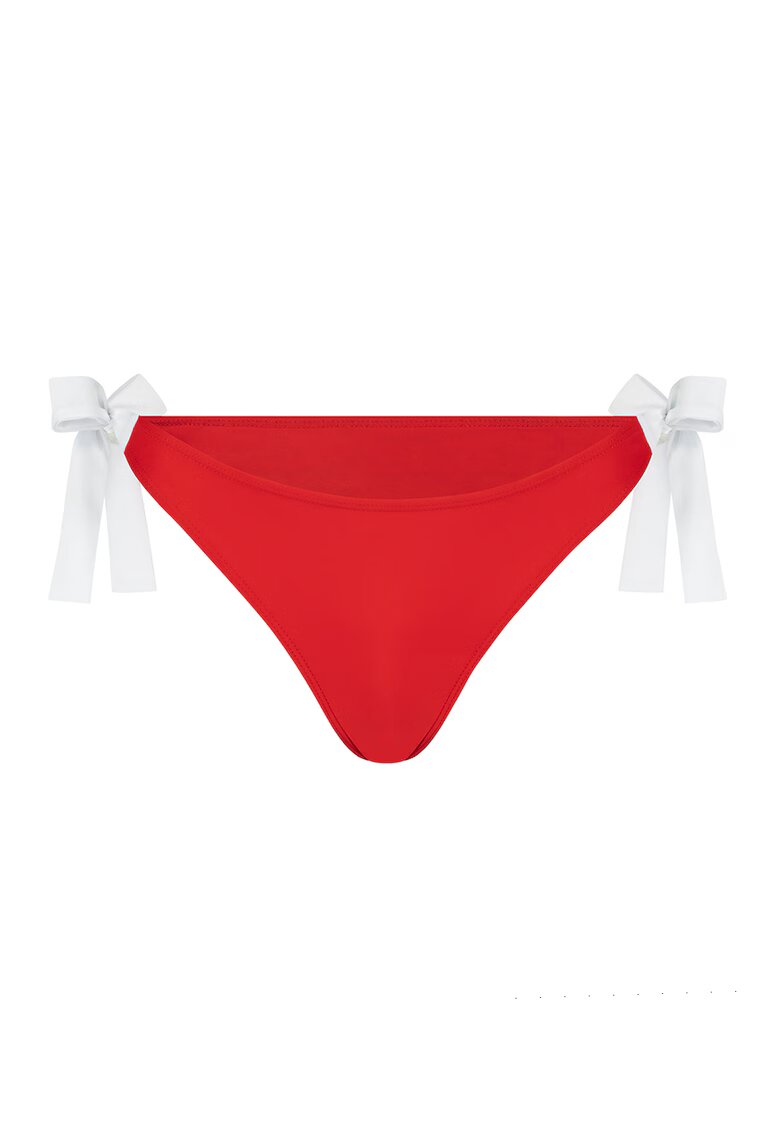 EDOS Slip brazilian cu model uni - Alb/Rosu inchis
