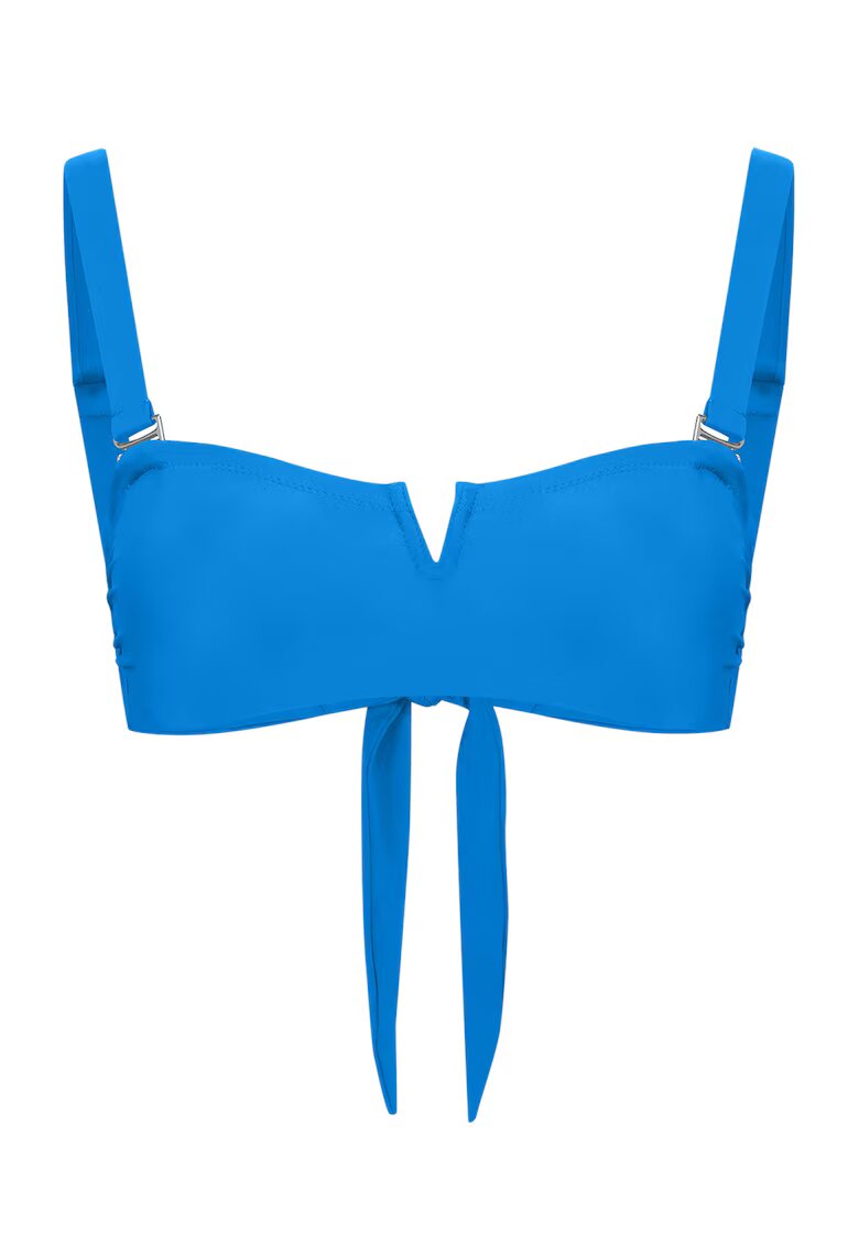 EDOS Sutien de baie cu model uni si bretele late - Albastru deschis