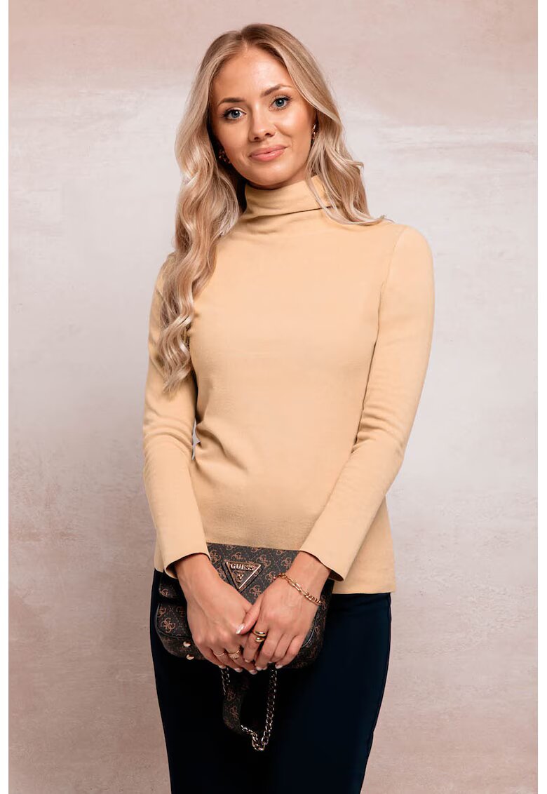 EDOTI Bluza cu guler inalt - Bej