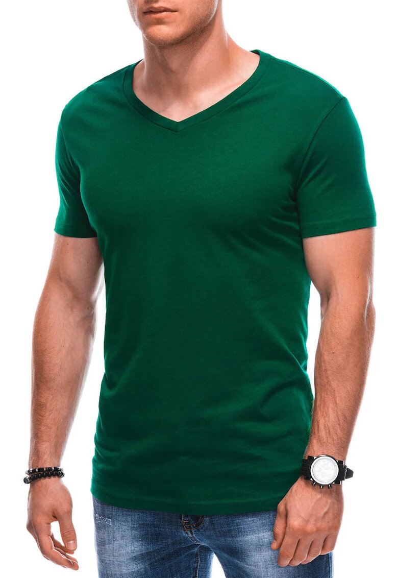 EDOTI Tricou din bumbac cu decolteu in V