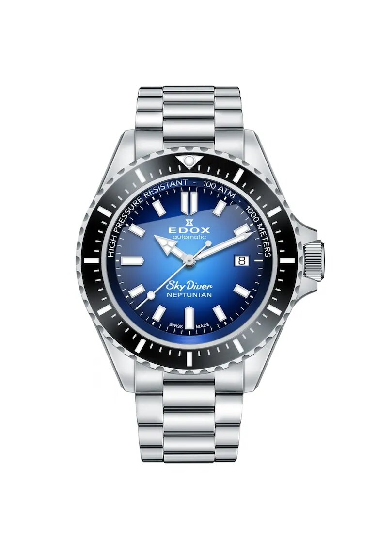 Edox Ceas barbatesc 80120 3NM BUIDN Automatic Argintiu