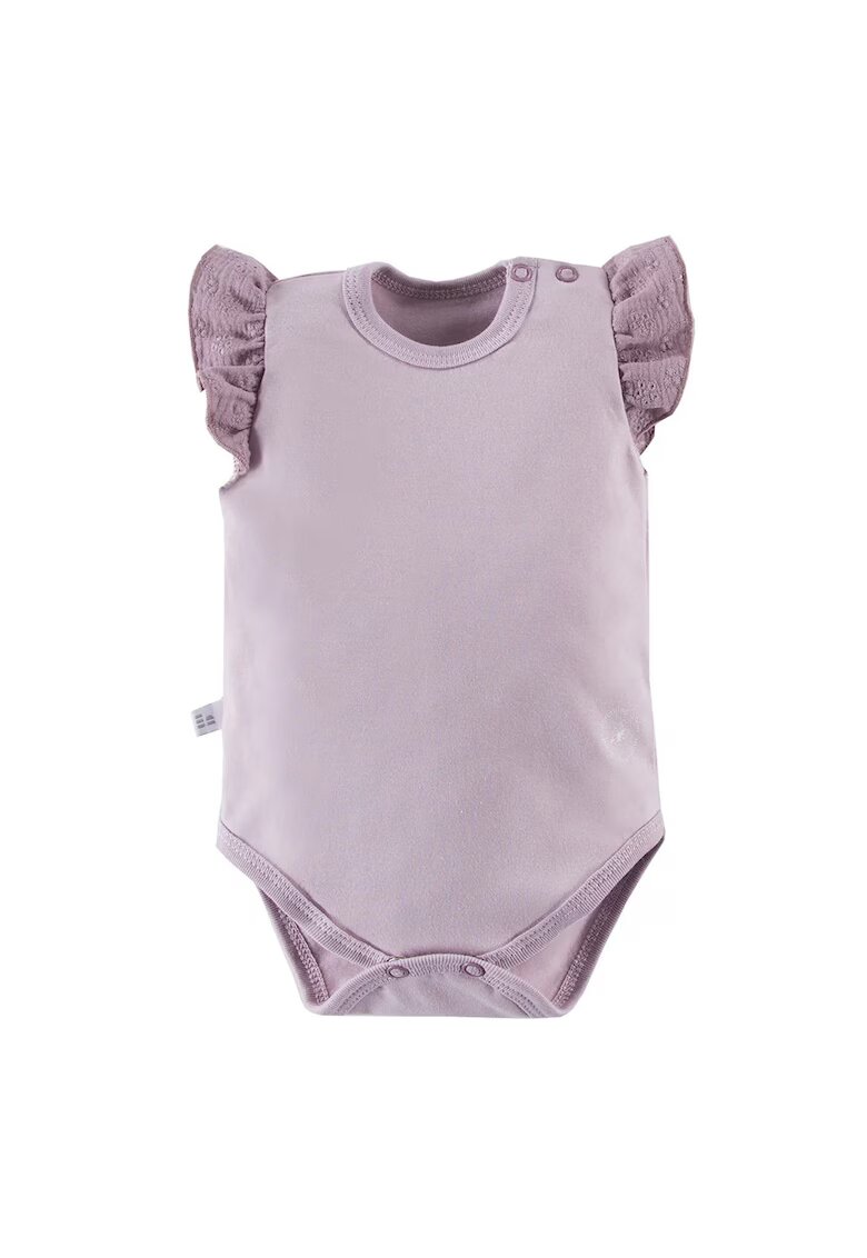 EEVI Body cu maneca scurta si volan - - Botanic - Mov - pentru fetite - Mov