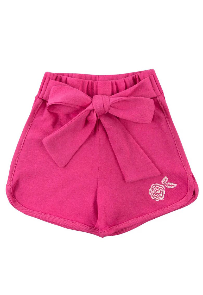 EEVI Pantaloni scurti cu funda in talie - - Peony - Roz - pentru fetite - Roz