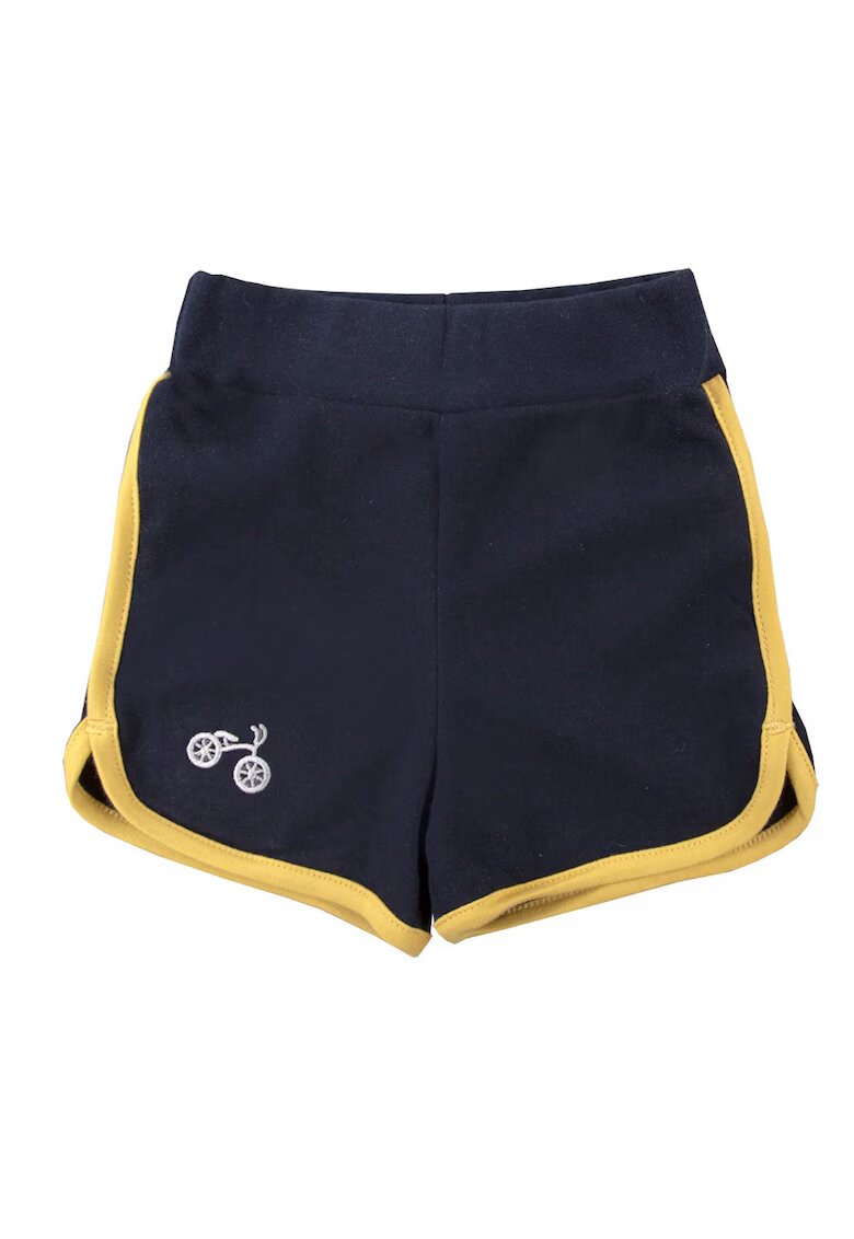 EEVI Pantaloni scurti sport - - Bike - Bleumarin cu dunga Galbena - pentru baieti - Bleumarin - Bleumarin