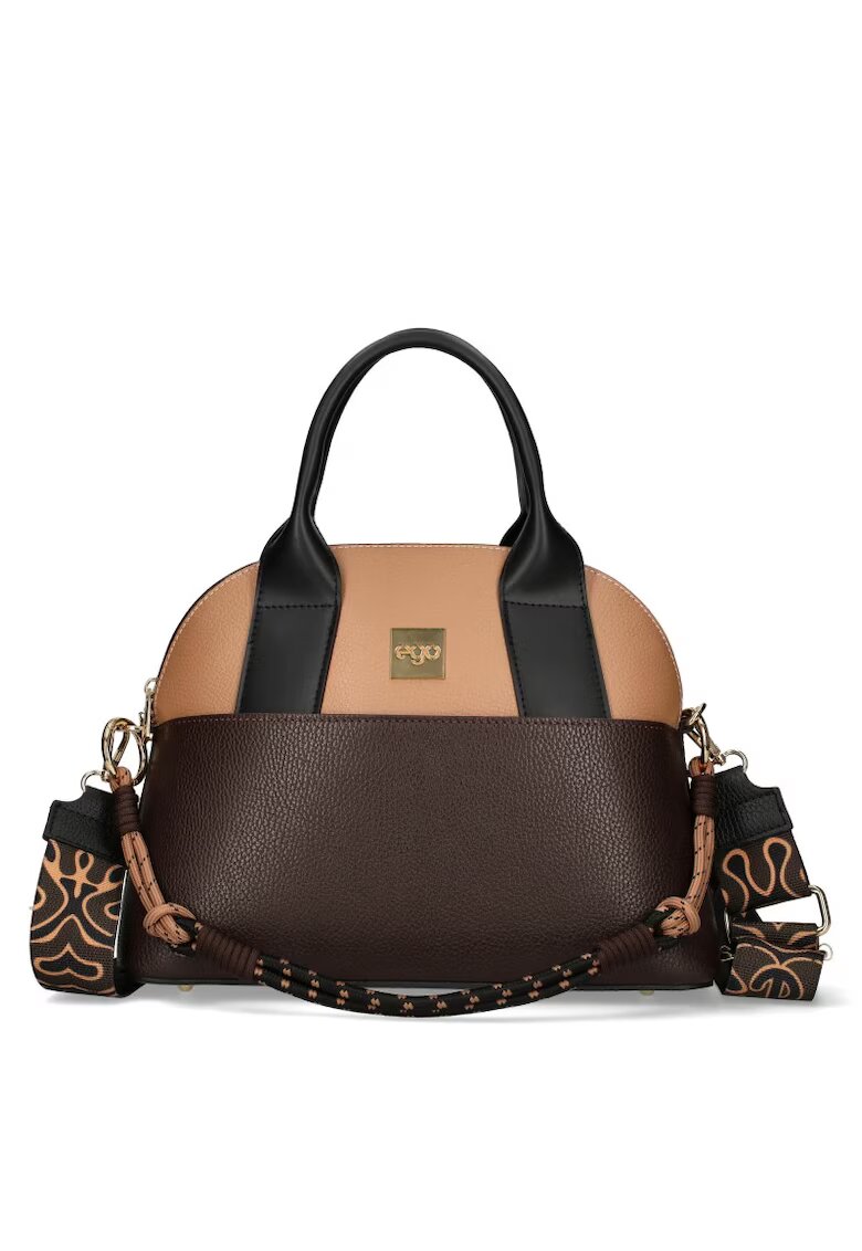 EGO Geanta dama piele naturala ES0266SA 110024JZ - Maro/Bej