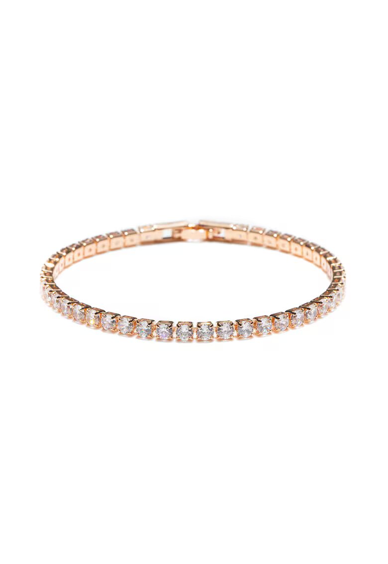 ElectraStore Bratara Tennis Cu Cristale Zirconia - Auriu rose