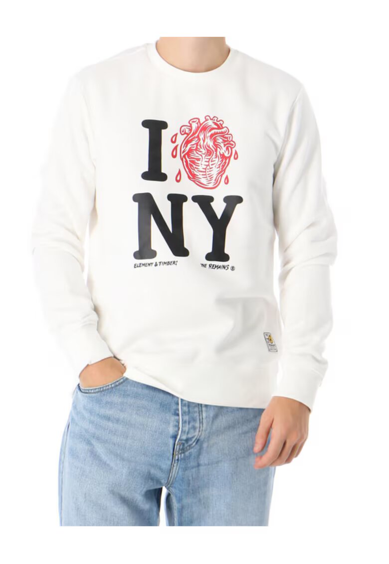 Element Bluza barbati lifestyle - organica - alb - bumbac/poliestera`1s