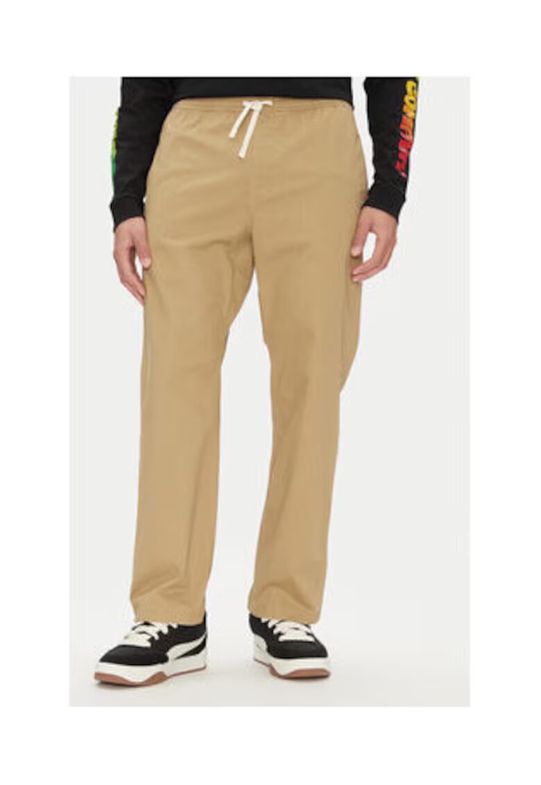 Element Pantaloni barbati - bumbac/elastan - bej -