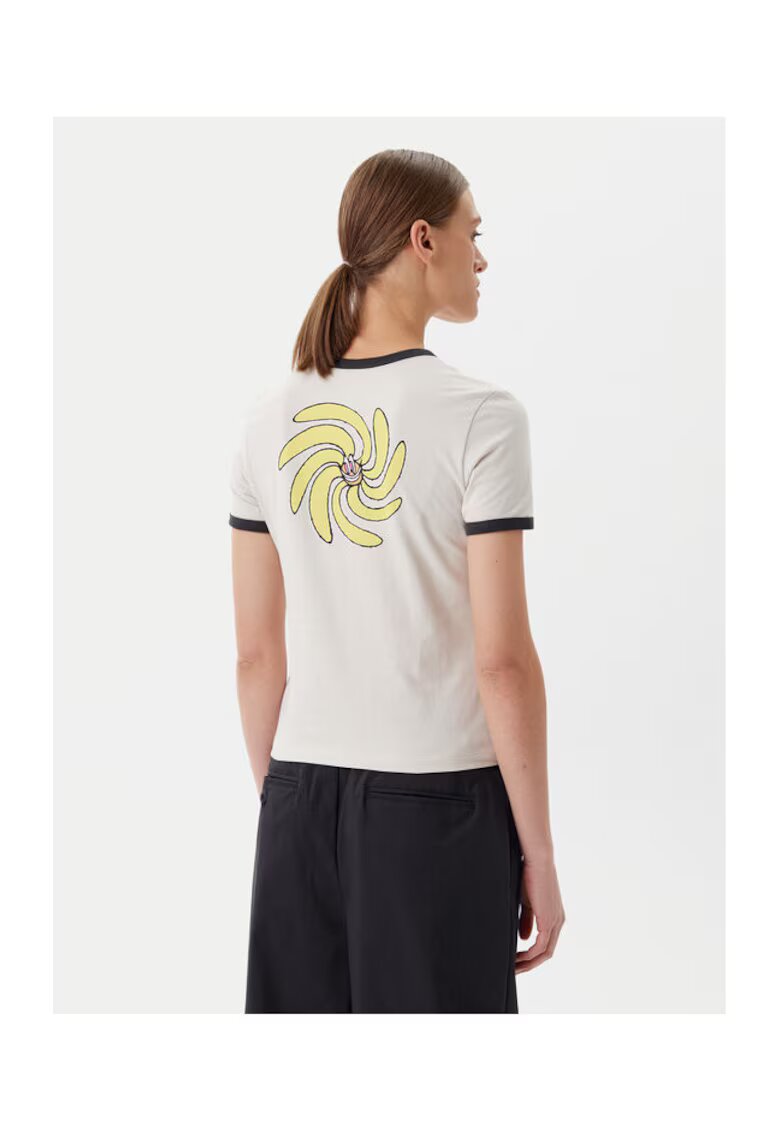 Element Tricou dama - Bumbac - Bej