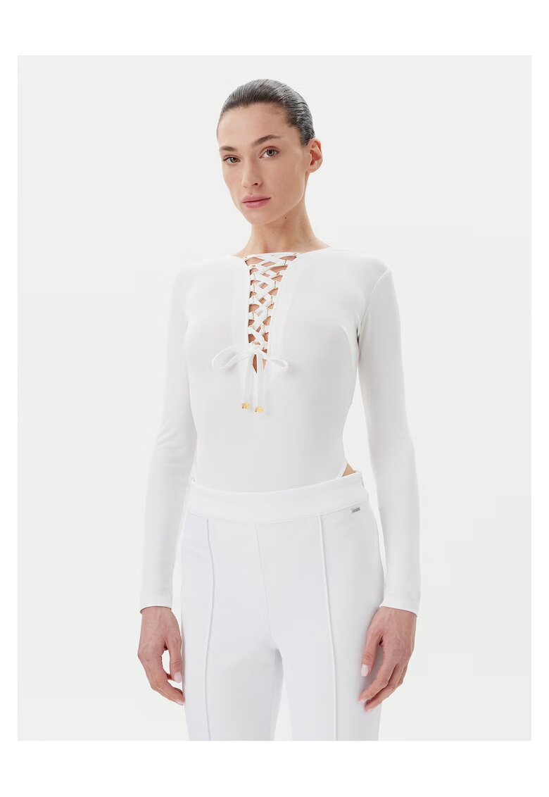 Elisabetta Franchi Body dama alb