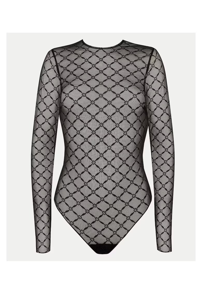 Elisabetta Franchi Body dama negru - semi-transparent