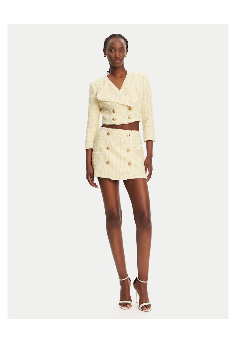 Elisabetta Franchi Fusta mini de dama galbena